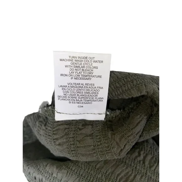 Lily Rose NWT Juniors‎ Smocked Tank Contrast Stitching Olive Size Medium MSRP$34 - Picture 6 of 11